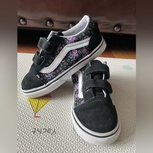 Vans - Kids Old Skool Glow Octopus Trainers Black/​Purple - Toddler 10